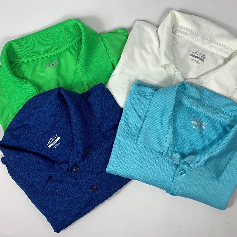 4 BCG Men's Micro Polo Shirts  XL